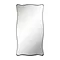 Streamlined Curved Floor Mirror – Black Frame on White Background